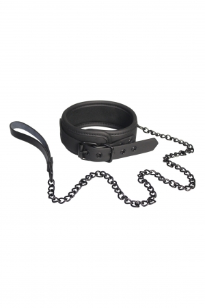 Роскошный фетиш-ошейник и поводок Blaze, черный DREAM toys