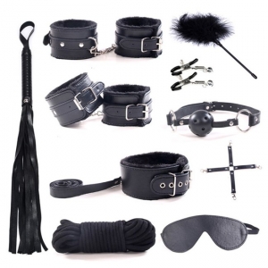 Секс-набор для бондажа Onjoy BDSM Starter Kit черный (10 предметов) ONJOY BDSM, Китай, черный