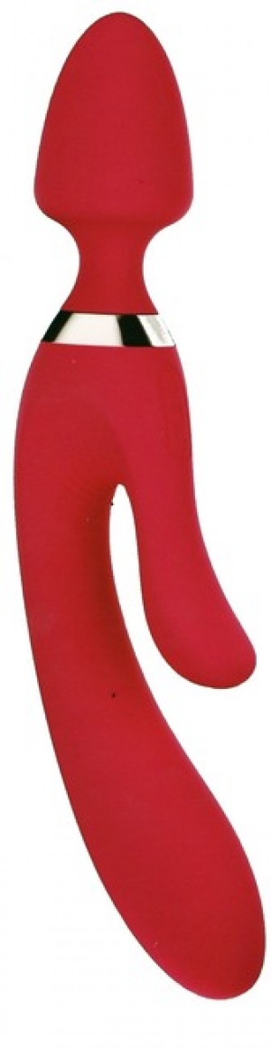 Многоцелевой Вибратор массажер Paris Pleasure Luxeluv с вагинально-клиторальной и анальной стимуляцией ROSYLAND PREMIUM, Китай, красный