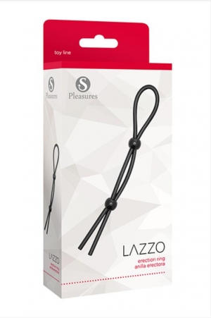 Lazzo Эррекционное кольцо в виде лассо черное