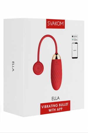 Ella Red от SVAKOM вибрирующее яйцо с функцией подключения к смартфону. Красное