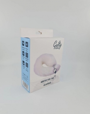 Маленькая анальная пробка с хвостом песца, серебристый/белый, Guilty Toys