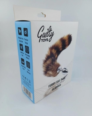 Анальная пробка Furry Tail Plug, средняя, ​​Guilty Toys