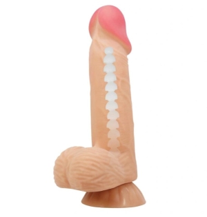 Дилдо Реалистичная скользящая кожа, гнущийся, реалистичная кожа, натуральный, 20,6 см