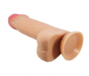 Дилдо Реалистичная скользящая кожа, гнущийся, реалистичная кожа, натуральный, 20,6 см