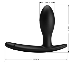 Надувная анальная пробка Drake, силиконовая, чёрная, 7 см