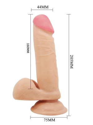 Дилдо Реалистичный Creel Sliding Skin, реалистичная кожа, натуральный, 20,5 см