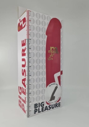 Большой реалистичный дилдо с присоской, ПВХ, коричневый, 27,5 см