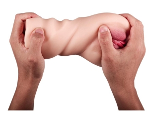 Мастурбатор № 11 «Вагина и анус», реалистичный материал TPE, супермягкий, натуральный, 16,5 см