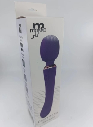 Большой вибратор-палочка, 10+10 режимов вибрации, силикон, USB, фиолетовый, 24,6 см, Mokko Toys, Velvet Obsession