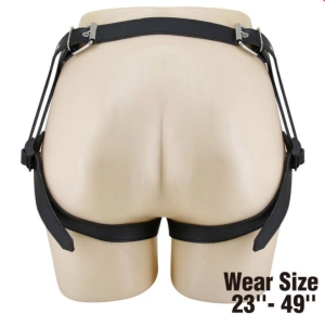 Ремень-портупея, трусики-портупея, крепление на присоске, силиконовый дилдо, натуральный цвет, 20,6 см