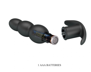 Анальный вибратор Aeaeas, 10 режимов вибрации, силикон, черный, 11 см.