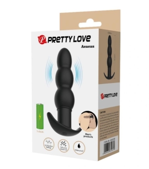 Анальный вибратор Aeaeas, 10 режимов вибрации, силикон, черный, 11 см.