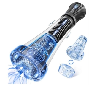 Автоматическая вакуумная помпа для пениса, 9 режимов вибрации, 5 режимов всасывания, TPE, USB, 32 см