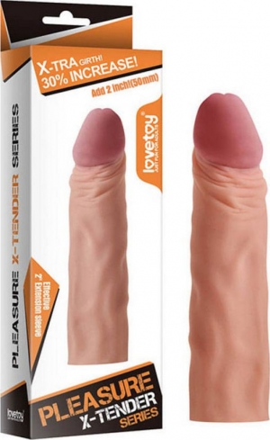 Удлиняющая насадка для пениса PleasureX Tender Natural