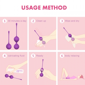 Набор силиконовых вагинальных шариков Mokko Toys Kegel Prima фиолетового цвета