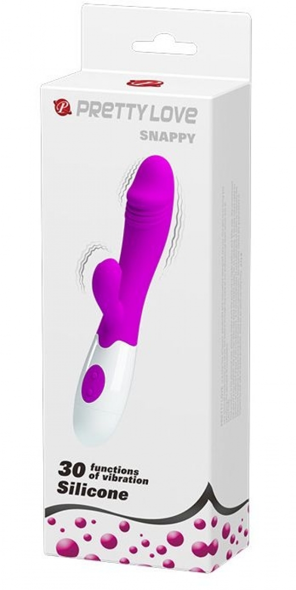 Snappy Vibrator 30 режимов вибрации, фиолетовый 19,5 см
